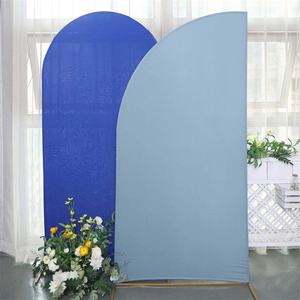 Wholesale Wedding Elegant Premium Stretch Spandex Half Fitted Arch <b>Cover</b> Chiara Wall System for <b>Garden</b> Party - Product Image 1