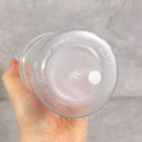 Haute qualité acrylique 24oz Double paroi voyage boule à neige tasse à café en plastique clair paillettes culbutage trou bouchon avec couvercle et paille