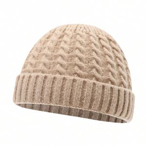 Gorro de Punto Jacquard Trenzado Vintage, Otoño-Invierno 2025, Gorro de Pescador de Corona Corta para Hombre, Estilo Urbano - Product Image 5