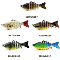 Nouveau appât de natation personnalisé 10cm 15.7g leurres de pêche animés Wobbler multi-articulés 7segments leurre dur en plastique