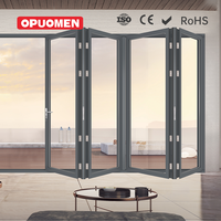Ventana Plegable de Vidrio para Casa OPUOMEN, Producto Chino, Vidrio Templado, Aluminio, Ventana Plegable Eléctrica para Casa