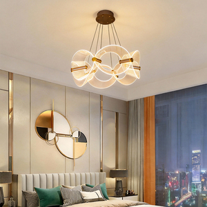 Nuovo Arrivo Lampadario in Acrilico Stile Italiano Moderno, Lampada Avanzata per la Protezione degli Occhi, Luci a Sospensione LED per Soggiorno e Camera da Letto - Product Image 3