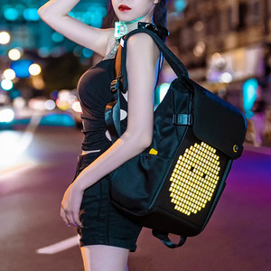 Divoom Led Pixel Screen Backpack M Cycling Waterproof Nylon Cyber Style Bag Hanger - Product Image 1