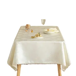 Masa örtüsü özel fabrika Outlet özelleştirilmiş yıkanmış pamuk pamuk keten masa örtüsü masa örtüsü