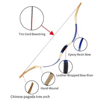 Ensemble d'arc et de flèches STARCN Archery C7, arc long turc, arc à cheval, poignée en bois, chasse en plein air, tir traditionnel, arc recurve, ensemble complet
