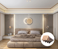 Décoration intérieure en bois moderne Panneau de fond Inodore Respectueux de l'environnement Accessoires gratuits pour chambre à coucher Salon