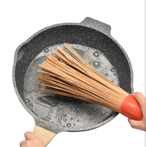 Cepillo de Cocina con Mango de Madera, Cepillo Largo para Lavar Ollas, Cepillo Diagonal de Bambú para Hotel - Product Image 2