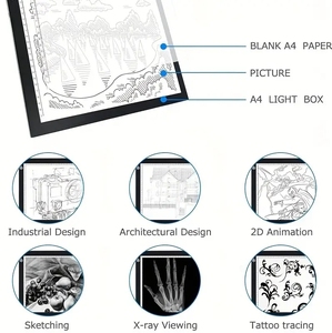 A4 Drawing <strong>Tablet</strong> LED Light Box Pad Electronic USB <strong>Tracing</strong> Art Copy Board Writing Diamond Painting <strong>Tablet</strong> With Scale - Product Image 2