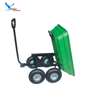 Tepsi aracı servis arabası üretici toptan kolay montajı 55L bahçe el arabası bahçe arabası kolu ile - Product Image 4