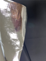 Nylon 70D ripstop anti-uv oxford coton toile polyester imprimé imperméable brillant enduit de silicone film argenté tente tissu