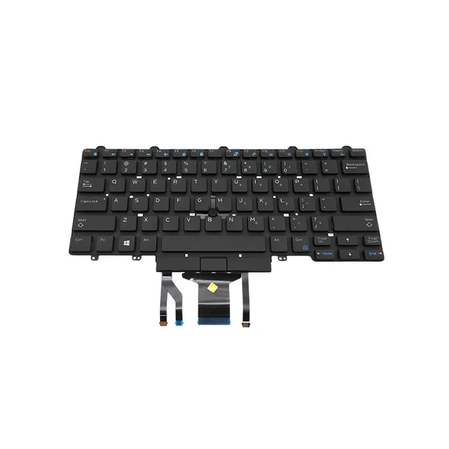Latitude E5450 Bamboo Dual Mode Backlit Trackpoint Keyboard Replacement for E5470 E5550 M3510 Desktop