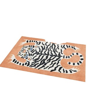 Tapis en velours cristal à rayures tigrées Wan Xinlong, rectangulaire, moderne, antidérapant, pour salon, canapé, LSOrange, LSPink, LSOff-White, LSGreen - Product Image 4