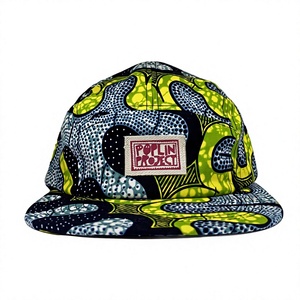 Gorra de 5 Paneles con Parche Tejido Personalizado, Estampado Geométrico, Gorra Snapback para Adultos, Estilo Urbano, Uso Casual para las Cuatro Estaciones, Fabricada en Vietnam - Product Image 1