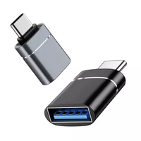 Adaptor OTG Tipe C ke USB 3.0, konverter USB C Male ke USB Female untuk Samsung S21 C Mouse OTG colokan
