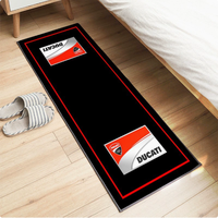 Tapis de garage personnalisé pour moto - Tapis de sol en nylon imprimé haute définition pour la marque des équipes de course et l'affichage en garage