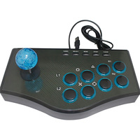 Manette de jeu USB Rocker Arcade avec moteur de vibration, stick de combat arcade, contrôleur de jeu de combat de rue pour PC Android