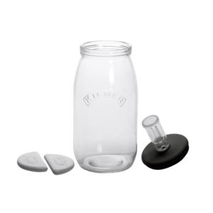 Frasco de Fermentación Kilner de 1L con Tapa de Silicona y Piedras Cerámicas para Elaboración Casera de Cerveza - Product Image 1