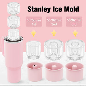 कस्टम लोगो एक सेकंड त्वरित फ्रीजर डबल आइस मोल्ड सिलिकॉन राउंड क्यूब मोल्ड्स के लिए ठंडा निर्माता आइस ट्रे - Product Image 3