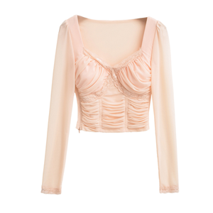 <span class=keywords><strong>Camiseta</strong></span> Sexy <span class=keywords><strong>de</strong></span> <span class=keywords><strong>Encaje</strong></span> sin <span class=keywords><strong>Tirantes</strong></span> para Mujer - Product Image 4