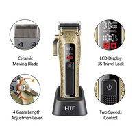 Tondeuse à cheveux professionnelle HTC AT-739 2500mAh pour hommes, tondeuse à barbe, tondeuse à cheveux pour barbier, machine à couper les cheveux
