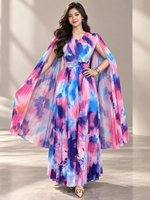 Robe longue plissée Miyake élégante et décontractée pour femme, grande taille, qualité supérieure, vente directe usine Sheen