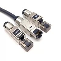 Conector Modular sin Herramientas FTP STP CAT6A CAT7 CAT8, Corriente Nominal de 10A, Magnético, Autoenrollable, Cobre Puro, 8P8C, 8 Pines, para Redes