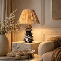 Lampe de table moderne en marbre avec abat-jour en tissu blanc, rechargeable, flexible, à commande tactile, source de lumière LED, intensité réglable
