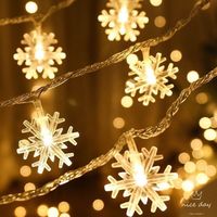 3M Schneeflocke LED Lichterketten Lichterketten Girlanden LED Licht Batterie betriebene Girlande Neujahr Weihnachts dekoration