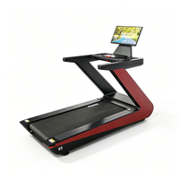 Equipo de Gimnasio Aeróbico con Motor AC de 3HP, Pantalla LED, Inclinación Ajustable de 15-20 km/h, Superficie Antideslizante, Aprobado por CE