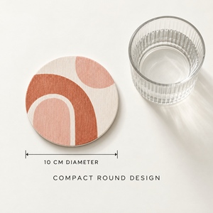 Sous-verres absorbants en pierre naturelle avec logo personnalisé pour le bureau, la cuisine, le comptoir, en terre de diatomée - Product Image 3