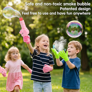 Machine à bulles pour enfants rechargeable, automatique, électrique, avec fumée, jouet interactif magique, générateur de bulles de brouillard avec fumée - Product Image 2