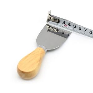 Mini-fourchettes à fromage, couteaux à fromage, lot de 4 couteaux à fromage en acier inoxydable avec manche en bois de chêne - Product Image 5