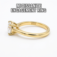 Bague de fiançailles simple en argent sterling 925 avec moissanite VVS1, bague de mariage pour femme, bijoux d'anniversaire de mariage