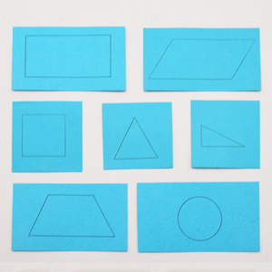 J20527 Feuilles de formes géométriques - Matériel expérimental de mathématiques pour l'école primaire, aides pédagogiques et instruments d'enseignement - Product Image 2