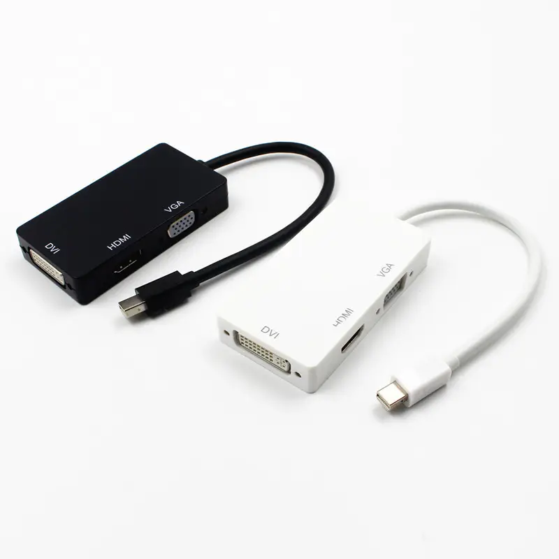 3 в 1 Мини DP Displayport to HDMI DVI VGA адаптер аудио видео кабель для Apple iMac MacBook pro Поддержка 1080p