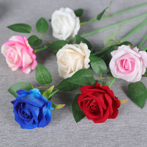 Rosa Artificiale in <span class=keywords><strong>Velluto</strong></span> all'Ingrosso per Decorazioni Casa, Matrimoni, Feste, Bouquet da Sposa e Centrotavola - Product Image 1