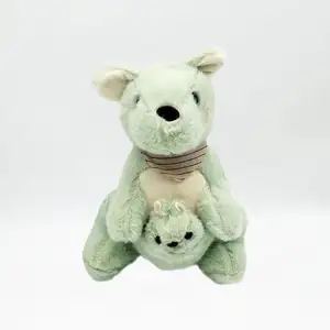 Sıcak satış 9 inç hayvan kanguru peluş oyuncaklar yüksek kalite sevimli dolması kanguru taşıma bebek peluş bebek çocuk hediye bebekler