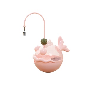 Jouet interactif pour chat d'intérieur avec distributeur de friandises, baguette à plumes et jouet à l'herbe à chat pour le jeu et la stimulation mentale - Product Image 6