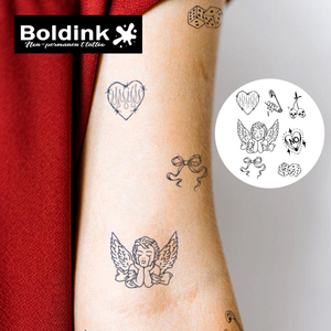 Tatuaggio Temporaneo Boldink Personalizzato, Realistico, Stile Vintage, Icone della Subcultura, Impermeabile, Lunga Durata 2 Settimane, Inchiostro Jagua - Product Image 3