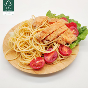 Vòng bằng gỗ tấm ăn tối Patterned tấm sets cho các trường học & nhà hàng dụng cụ nhà bếp & đồ dùng ăn uống - Product Image 5