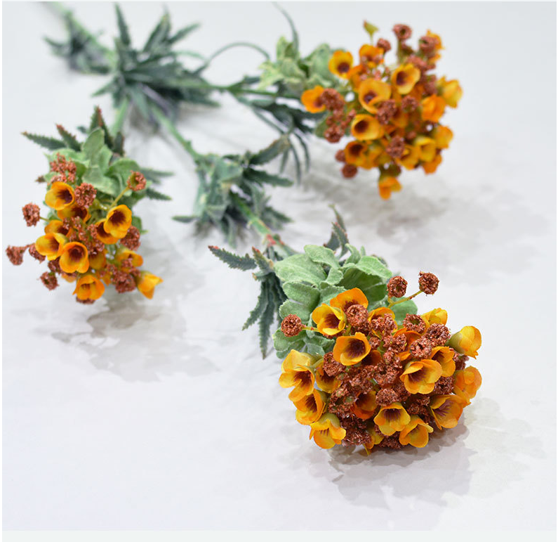 Натуральные на ощупь искусственные цветы, 3 ветки, милые алисумы, искусственные растения для украшения