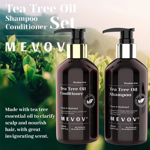 Set <span class=keywords><strong>Shampoo</strong></span> e Balsamo all'Olio di Tea Tree ODM OEM, Cura dei Capelli Idratante Senza Parabeni, Purifica il Cuoio Capelluto, Ammorbidisce e Dona Lucentezza - Product Image 2