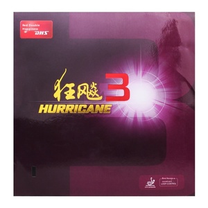 Vente en gros Raquette de tennis de table <span class=keywords><strong>DHS</strong></span> Qualité supérieure <span class=keywords><strong>Hurricane</strong></span> <span class=keywords><strong>3</strong></span> Couvercle en caoutchouc inversé Portable Excellent produit à boutons - Product Image 1