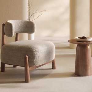 Sillón Individual Minimalista Moderno, Tapizado, de Madera Maciza, para Sala de Estar, Mueble de Descanso, Como se Conoce Bien, de Estilo Contemporáneo - Product Image 1