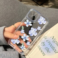 WOWCASE – coque de téléphone en TPU à imprimé de fleurs mignonnes, étui de protection souple pour iPhone 14 13 12 11 Pro max