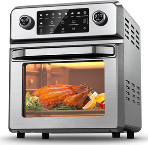 Four friteuse à air tout en acier inoxydable 18L 25L XXL Four friteuse à air électrique intelligent Cuisinière à commande numérique Four airfyers à chauffage haut + bas - Product Image 5