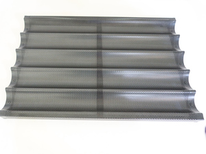 Forno uso Non bastone in alluminio pagnotta Baguette vassoio di cottura, forato padella per il pane francese - Product Image 2