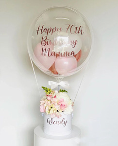 Boîte d'emballage cadeau en forme de <span class=keywords><strong>montgolfière</strong></span> pour bouquet de fleurs, prix d'usine Nicro, ensemble d'accessoires DIY, ballons Bobo transparents en PVC - Product Image 4