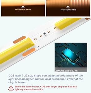 Tira de Luces LED COB de 24 V y 320 LED/M, Personalizable, 3000 K/4000 K/6500 K, RGB, Flexible, Inteligente, de PVC, IP20, para Decoración del Hogar - Product Image 5