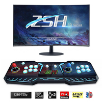 Konsol Game Arcade Retro Shuangqu Terbaru 2023 dengan Sensor Gerak 3D Bercahaya & Penyangga Ponsel Nirkabel 2.4GHz Kotak Game TV